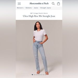 Abercrombie Ultra High Rise 90’s Straight Jean